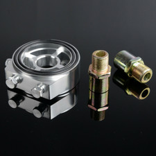 Fit For Racing Sport Jdm Oilgauge Filter Sandwich Adapter Plate Silver Kit