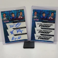 2024 Leaf Vivid Colorful Combos - Portnoy Fleming Katz Teal Laser 1/1 w/Proof