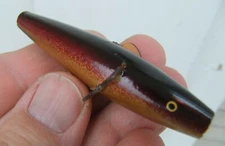  Vntg Floating Wooden Devon Minnow Unrigged Possibly a Worden Lures Prototype