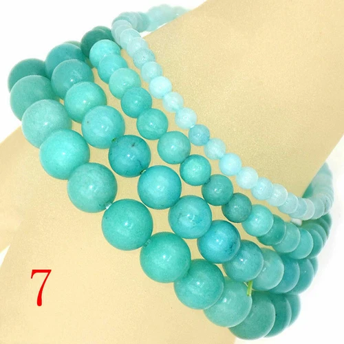 Natural 6/8/10/12mm Multicolor Gemstone Round Beads Stretch Bracelet 7.5" AAA - Picture 7 of 42