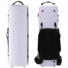 White Violin Case 4/4 Carbon Fiber Violin box with Music sheet Bag Oblong Case