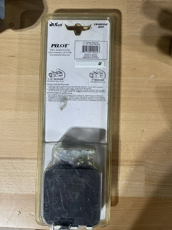 Cubierta de enganche con logotipo Bully Jeep se adapta a receptores de 1 1/4 + 2 pulgadas diseño 3D de acero Foto 3 de 4