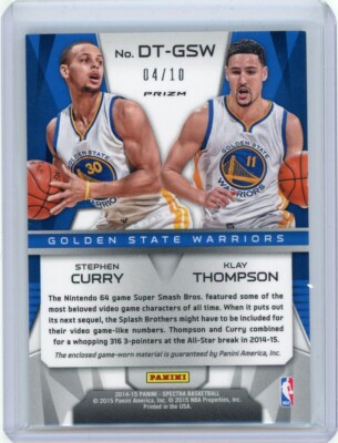 2014-15 Panini Spectra Double Team Gold Prizm Patch Stephen