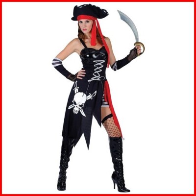 Costume Carnevale Donna Da Sexy Pirata Corsara Di Halloween