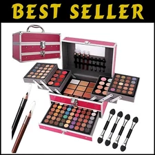 Compact 132 Color Makeup Kit - Versatile Cosmetic Set for All Occasions and Ages