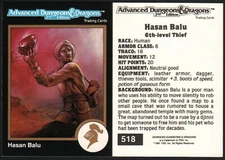 1991 TSR AD&D Gold Border RPG Fantasy Art Card #518 Dungeons & Dragons ~ Thief