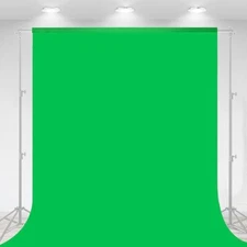 Aimosen 10 X 7 FT Green Screen Backdrop for Photography, Zoom Meetings, Virtual