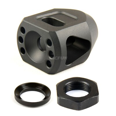 #ad Tanker Style Short Muzzle Brake 1 2x28 Pitch for 223 556 22lr $19.85