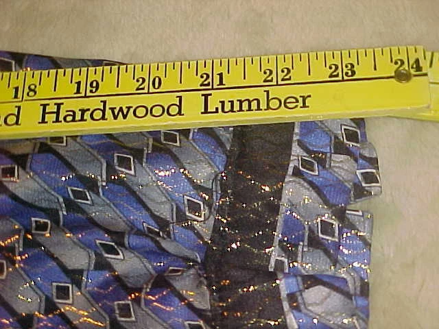 VINTAGE MENS ALBERTO CELINI METALLIC SILK SHIRT COLOR BLUE MULTICOLOR SIZE 2XLG. - Image 4 of 4