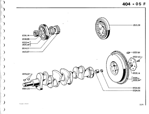 Bague de centrage embrayage / vilebrequin Peugeot 203 403 404 504 604 505 J7 J9 - Picture 4 of 8