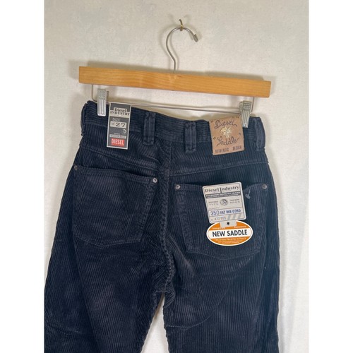 RARO 90s DIESEL Nuevo Sillín Para Hombre Talla 27W Negro Cordón Graso Jean Nuevo de Lote Antiguo con Etiquetas Italia - Imagen 5 de 17