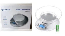 Etekcity Food Kitchen Bowl Scale, Digital Ounces and Grams for Cooking, 11lb New