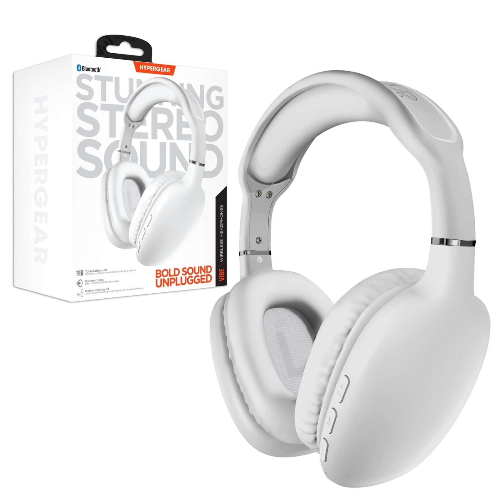 Vibe Bluetooth Wireless Headphones - Over-Ear Wireless Headphones with Noise ...