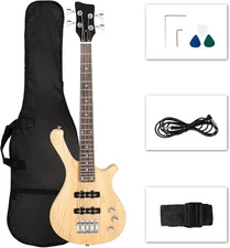 4 String Electric Bass Guitar, 36"Bass Guitar Kit with Split single-coil Pickup