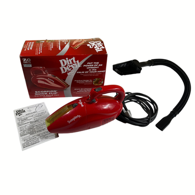 #ad #ad Dirt Devil Scorpion Quick Flip Corded Handheld Vacuum SD20005 Red w Hose Brush $29.99