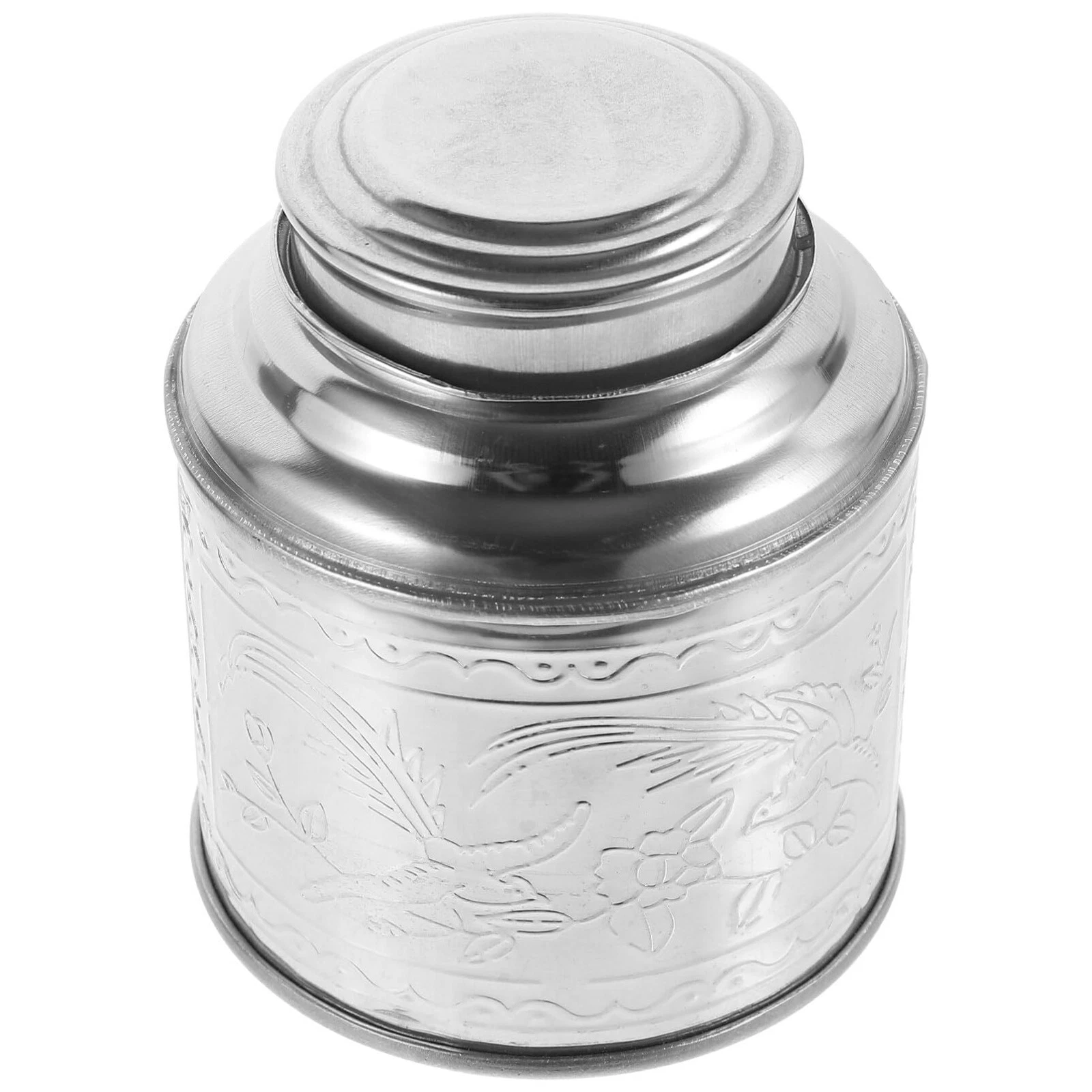 Airtight Stainless Steel Tea Canister 4.33X3.46X2.16In Portable Loose Leaf Te...