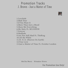 R B/Soul.. White CD. J. Brown - Just a Matter of Time