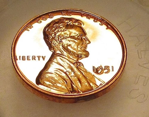 1951 Gem Proof  Lincoln Wheat Cent EYE CANDY Blazing Red Beauty #1227 ~ 3