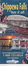 2002 Chippewa Falls Wisconsin Pictorial City Map Brochure