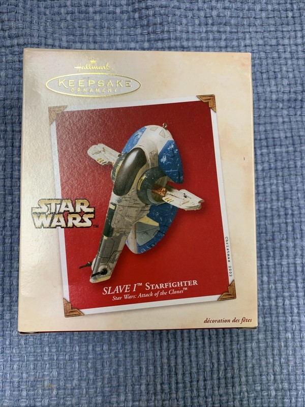 Star Wars Slave I Starfighter 2002 Hallmark Keepsake Ornament Die-Cast Metal