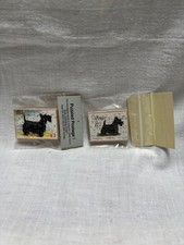 Set of 2 handmade tiny jigsaw puzzles made from SCOTTIE SCOTTY postage stamps