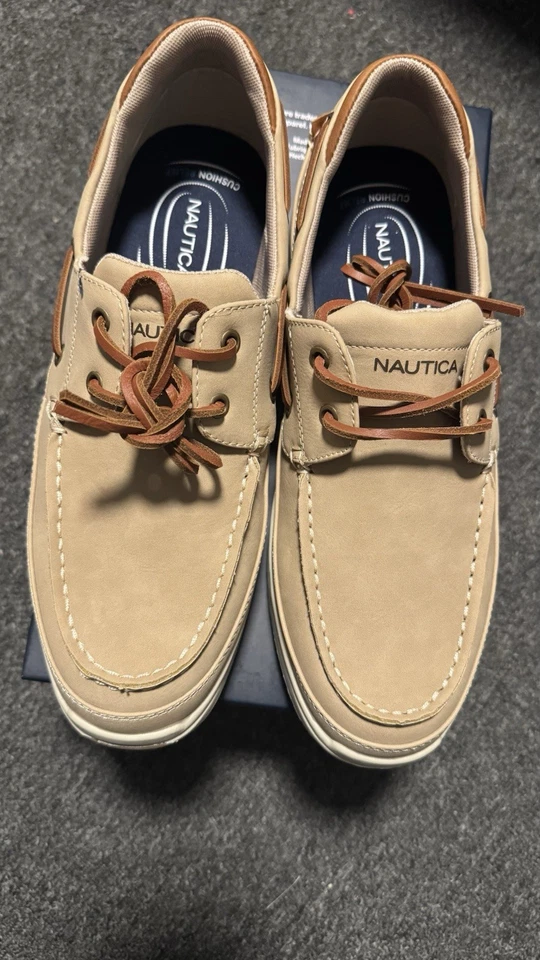 Zapatos Casial Nautica Talla 10.5 Nuevos Color Beige Gran Comodidad Foto 2 de 4