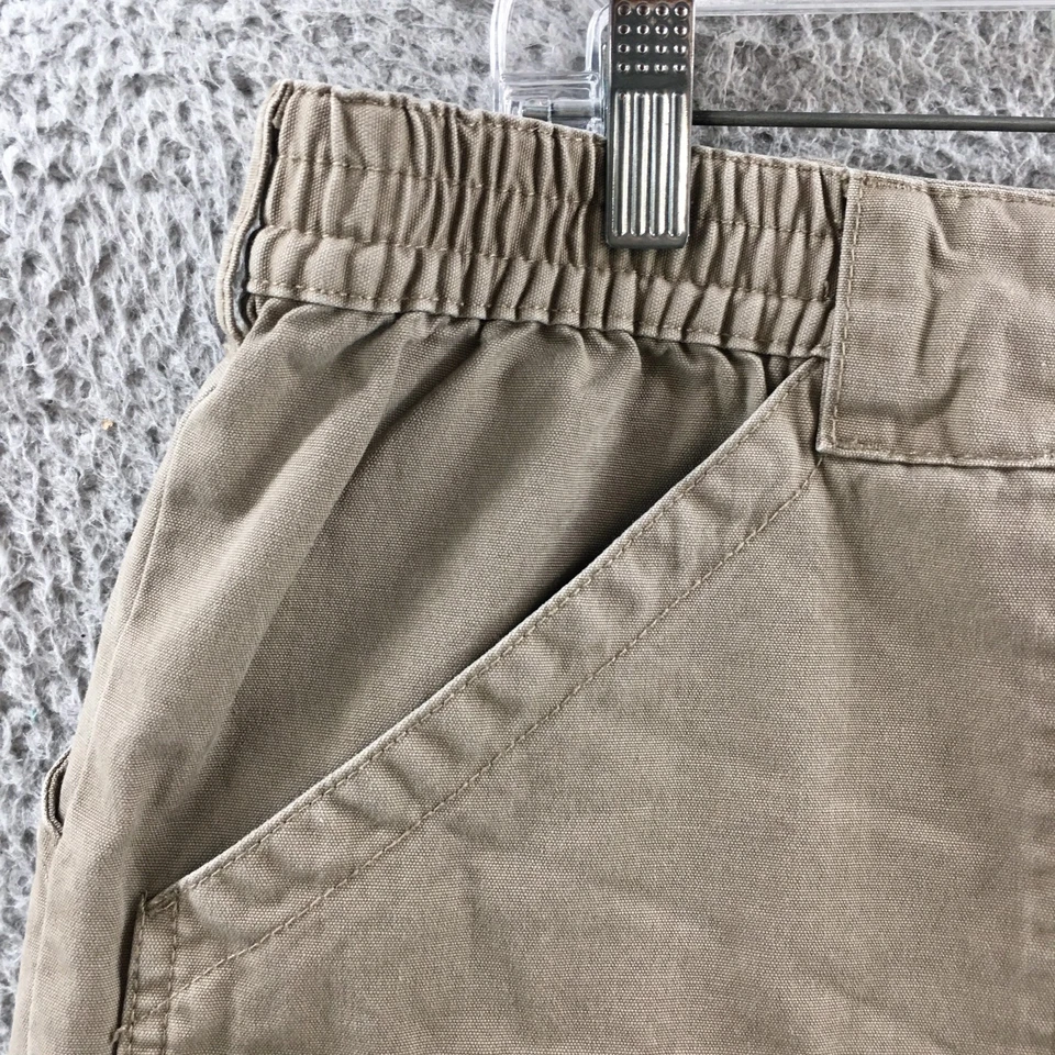 Cabelas Pantalón Corto Carga Exterior Hombre 36 Beige Algodón Tiro Alto Cintura Elástica Foto 4 de 4