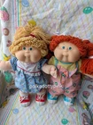 Cabbage Patch Toddler LOT Of 2  HM 20: Red Double Braid Gold Ponytail Green Eyes