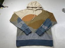 Faherty Soleil Mens Medium Hoodie Sun Seaside Sweatshirt Lightweight Relaxed