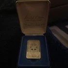 1973 Noel Christmas Snowflake MEM Rainbow Toned 1oz Proof Silver Bar M. Viguers