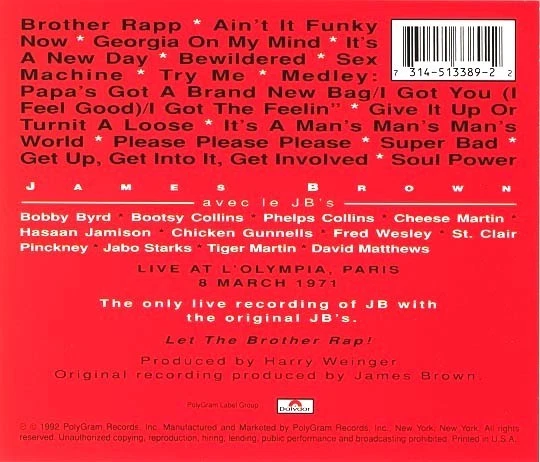 James Brown – Love Power Peace - Live at The Olympia, Paris, 1971 (CD, 1992) - Image 2 of 3
