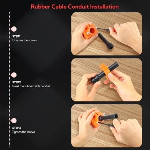 5Pcs COB61-Up-Down Crane Push Button Switch Orange Pendant Control Station Rubbe Foto 3 de 4