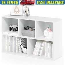 Modern Minimalist Bookshelf Open Storage Cubby Rack Living Room Home Office New