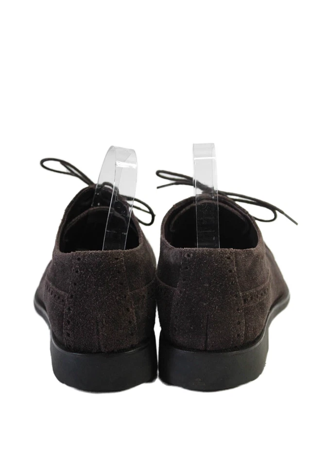 Cole Haan Mens Dark Brown Patent Brogue Lace Up Oxford Shoes Size 11.5M - Image 3 of 4