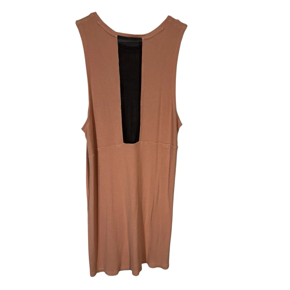 Volcom Women’s Long Tank/beach Cover Mesh Back  Peach Size S - Image 2 of 4