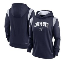 NWT 85 NIKE Women's S M DALLAS COWBOYS Sideline NFL ON FIELD Stack Hoodie NAVY