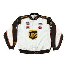 Vintage Chase Authentics UPS Dale Jarrett NASCAR Jacket Patches Embroidered 3XL 