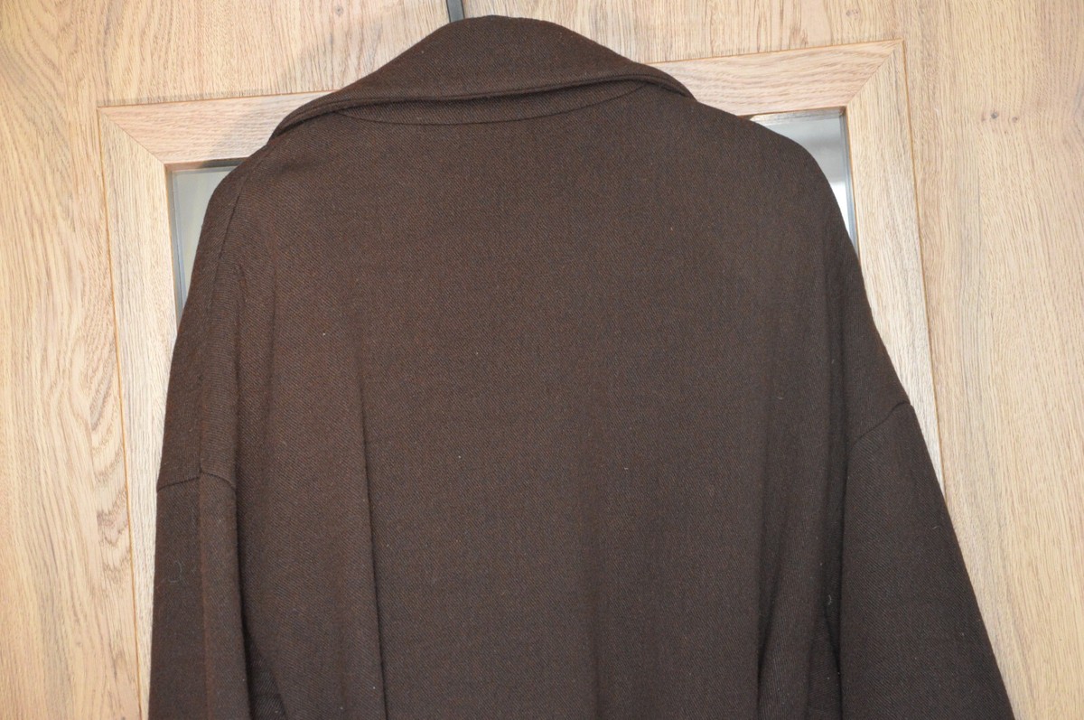 ZARA WOMAN BROWN RARE MANTECO WOOL WITH BELT 2069/750 2