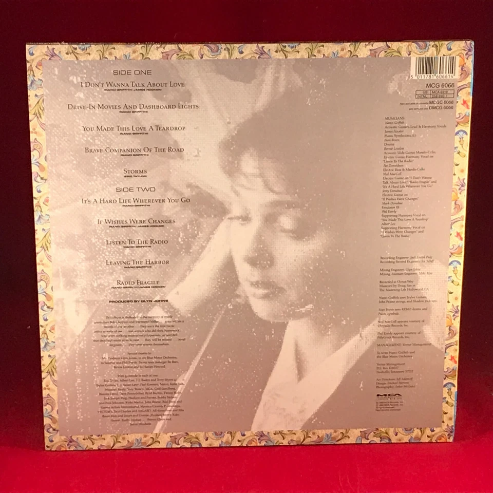 NANCI GRIFFITH Storms 1989 UK vinyl LP Albert Lee Phil Everly original Nancy - Image 2 of 4