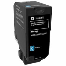 Lexmark 74C1SC0 Cyan Return Program Toner Cartridge 7,000 Yield 