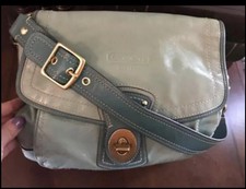 Authentic Coach Legacy Ali In Turquoise Patent Leather