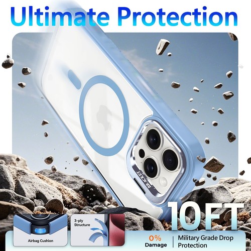 Funda Magsafe Soporte Lente Protector Para iPhone 16e 16 15 14 13 12 11 Plus Pro Max - Imagen 42 de 75