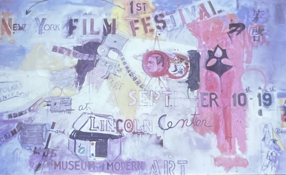 Larry Rivers "1er Festival de Cine de Nueva York" 35 mm diapositiva a color. Pop Art Foto 2 de 3