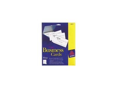 Avery Laser Business Cards, 2 x 3 1/2, White, 10 Cards/Sheet, 250/Pack
