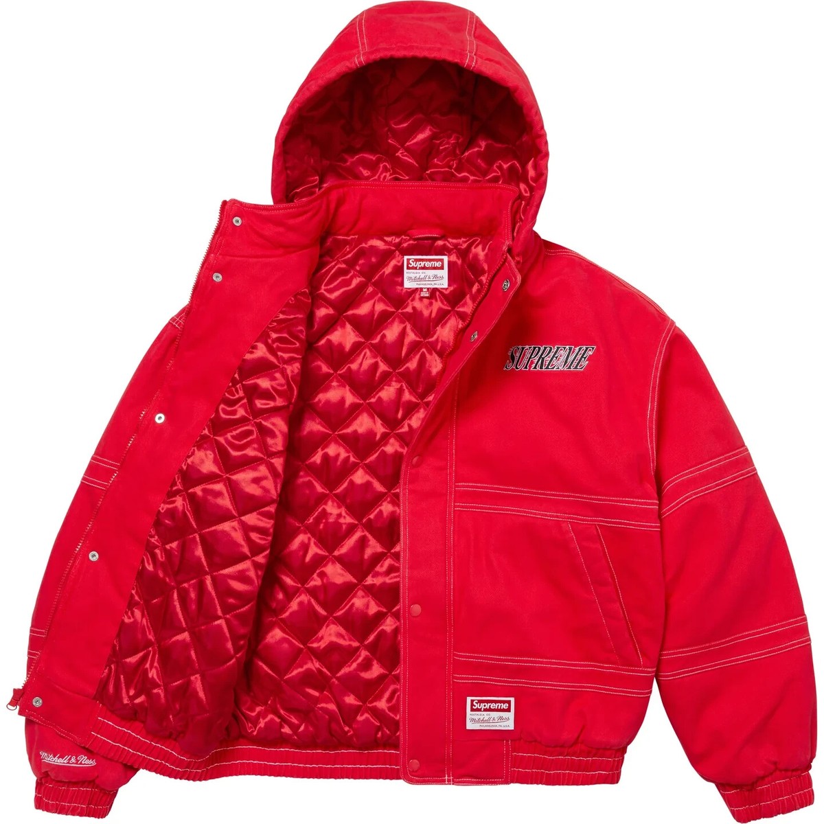 Supreme x Mitchell & Ness Twill Stadium Jacket 3colors FW24 Supreme x Mitchell & Ness Twill Stadium Jacket 3colors FW24