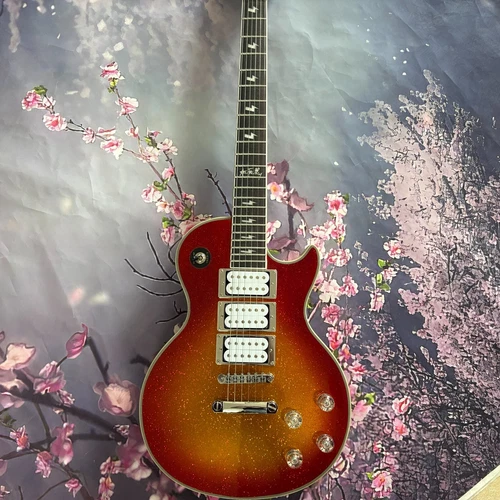 High quality LP 6 string electric guitar 3H pickup Chrome-plated hardware