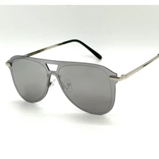 Sunglasses Men Women Shield Silver Mirrored Lens Fashion Shades Trendy Lentes