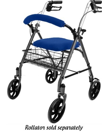 Universal Rollator Walker Seat and Backrest Covers (Blue) - Picture 3 of 7