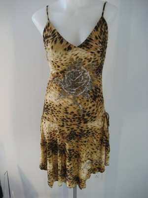 leopard print and rose dress