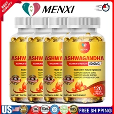 Ashwagandha Capsules 5000mg Turneric Root & Black Pepper Extract Immune Support